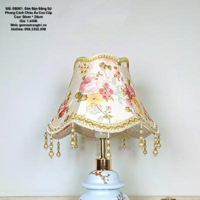 ĐÈN BÀN BẰNG SỨ PHONG CÁCH CHÂU ÂU